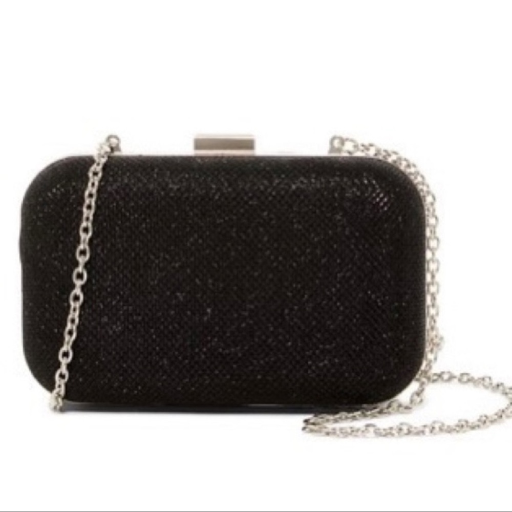 Jessica McClintock NWT Black Christiana Ball Mesh Minaudiere Handbag